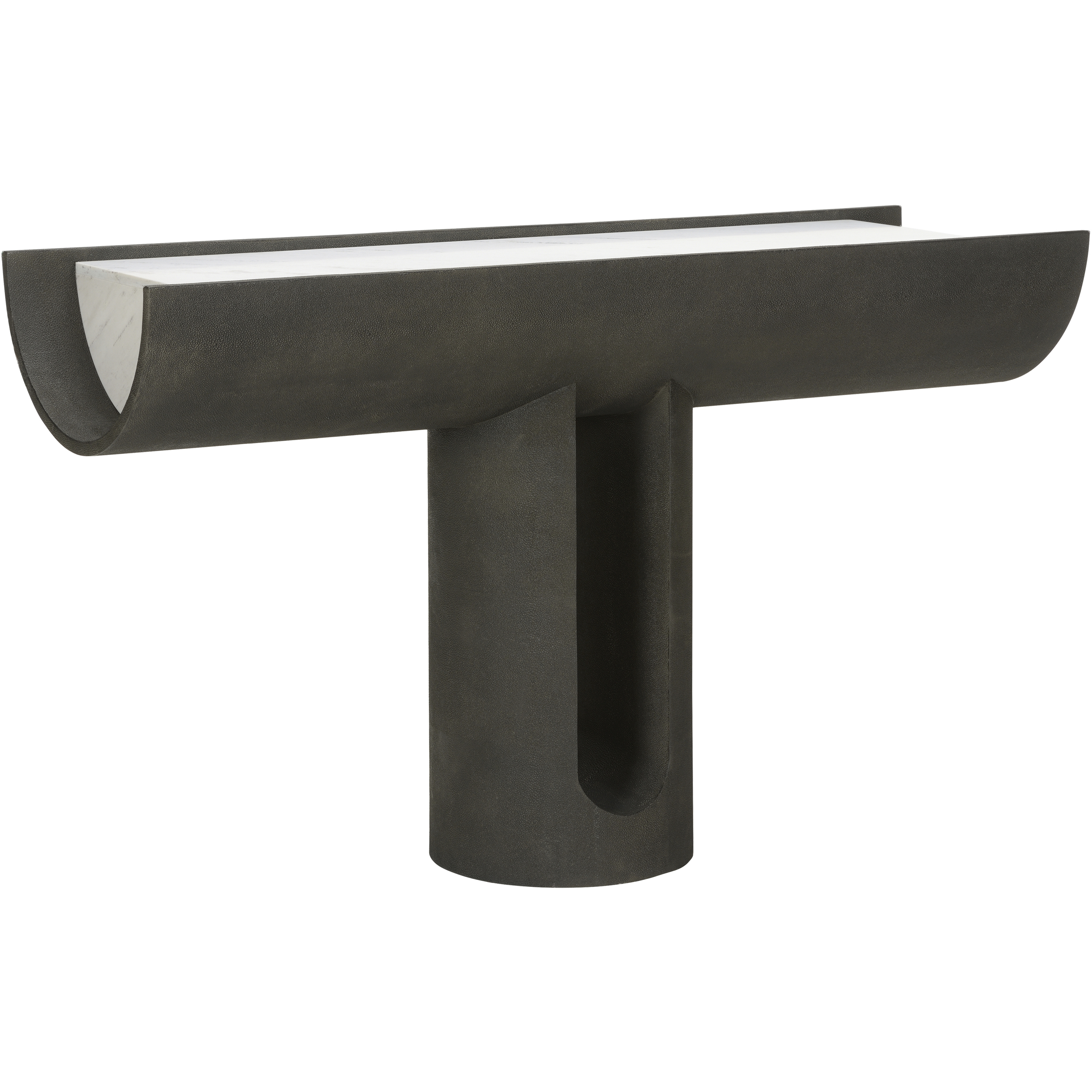 Iron Ore Capsule 60.25 inch Black Console Table