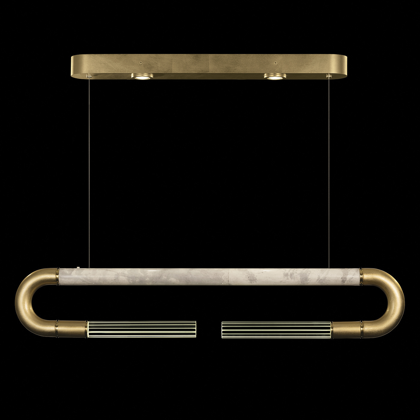 Antonia LED 52 inch Gold Pendant Ceiling Light
