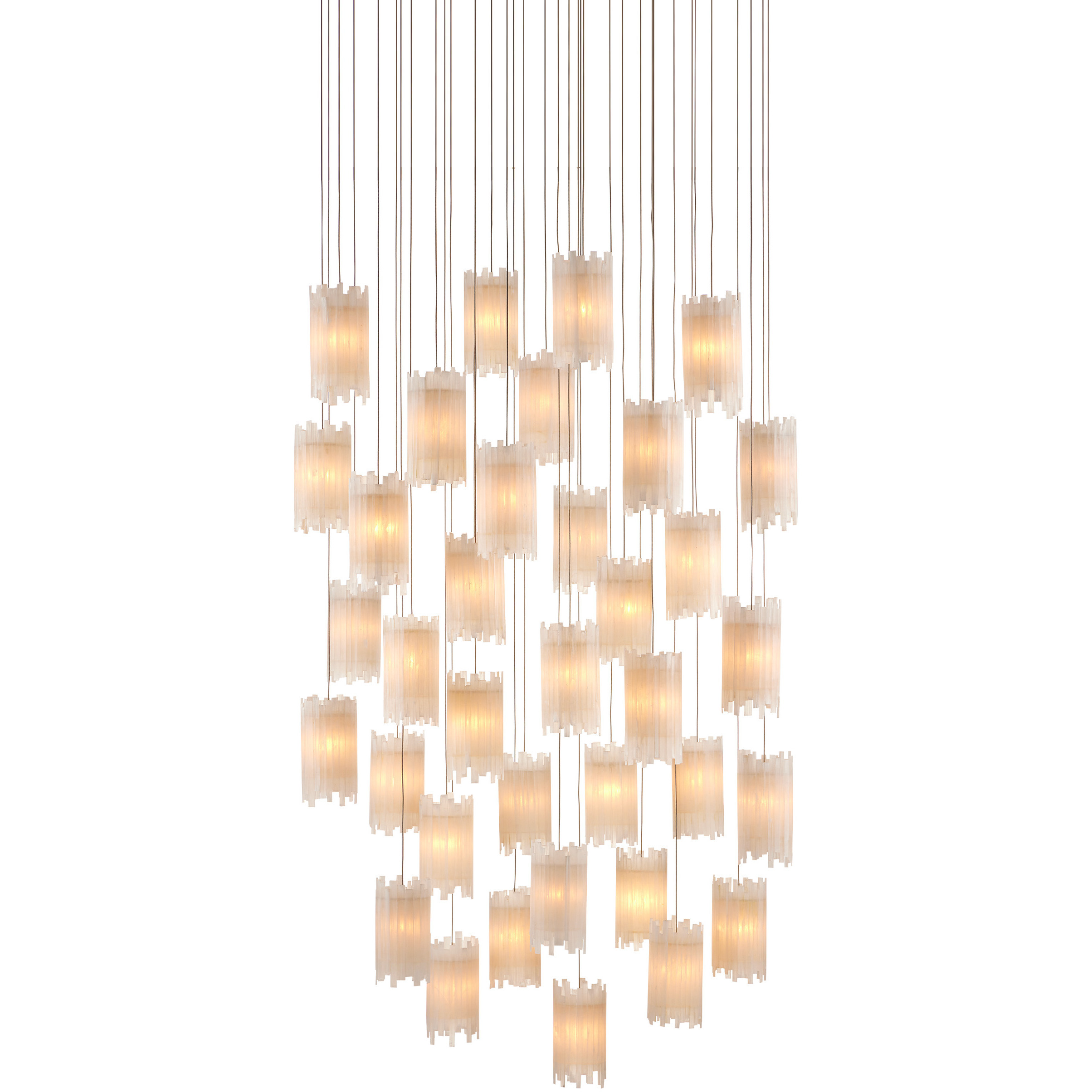Escenia 36 Light 35 inch Silver Multi-Drop Pendant Ceiling Light