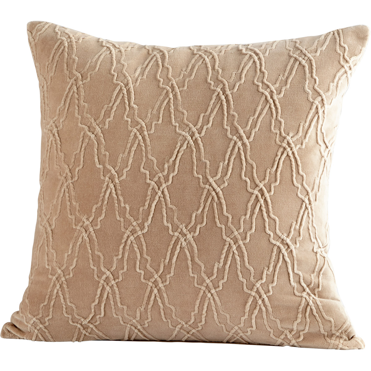 Ella 18 X 18 inch Tan Pillow Cover