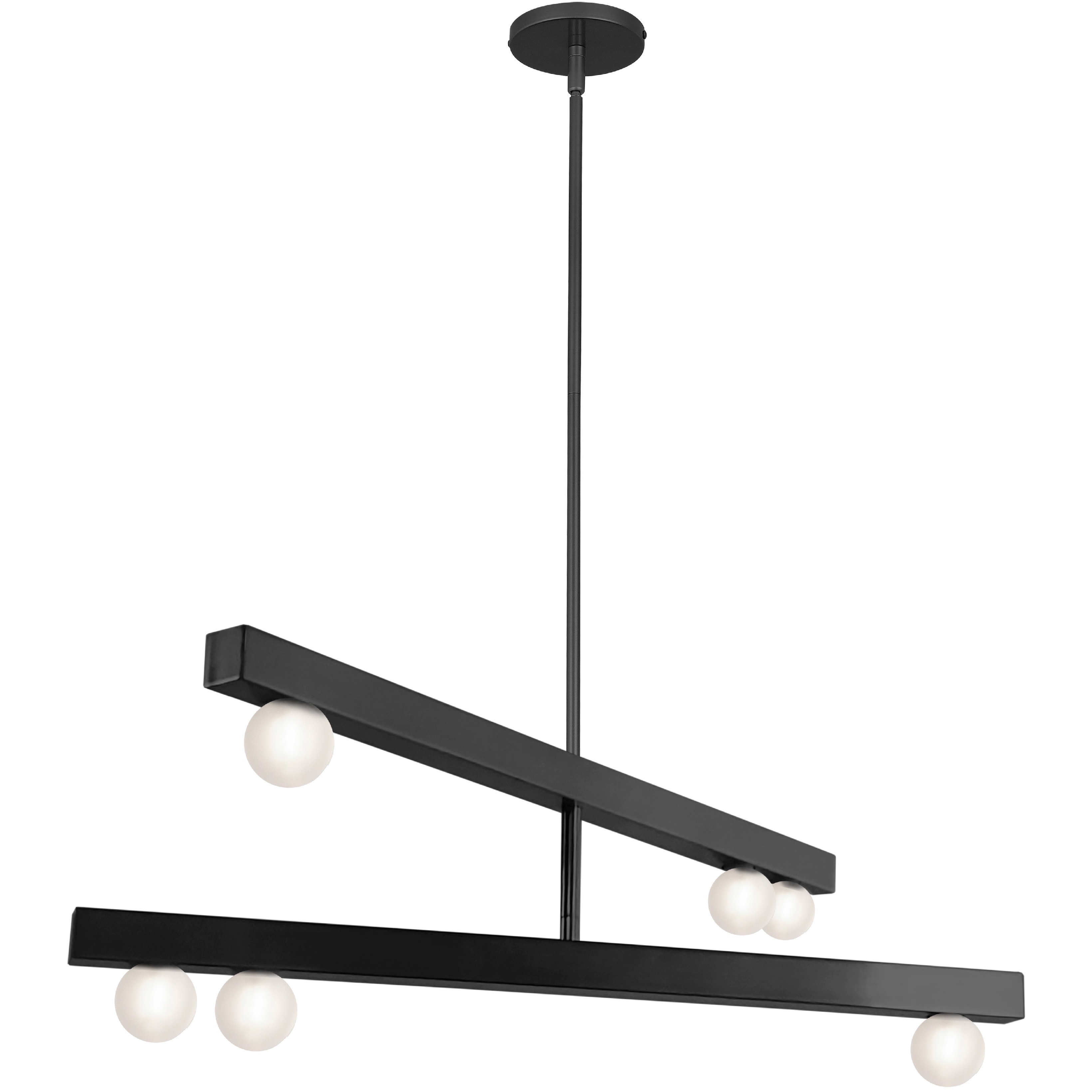 Raleigh 6 Light 30 inch Matte Black Chandelier Ceiling Light