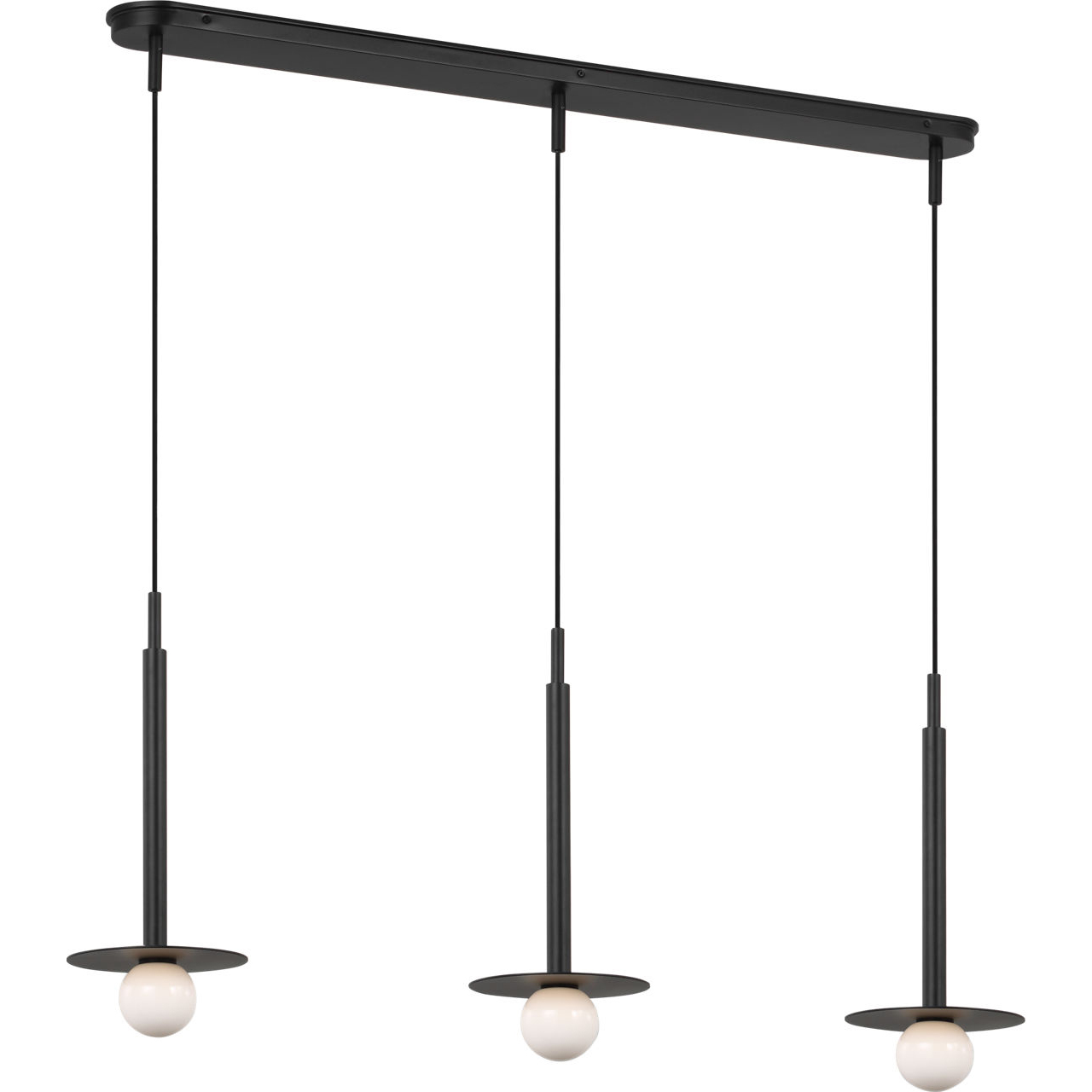 Kelly by Kelly Wearstler Nodes 3 Light 48.5 inch Midnight Black Linear Pendant Ceiling Light