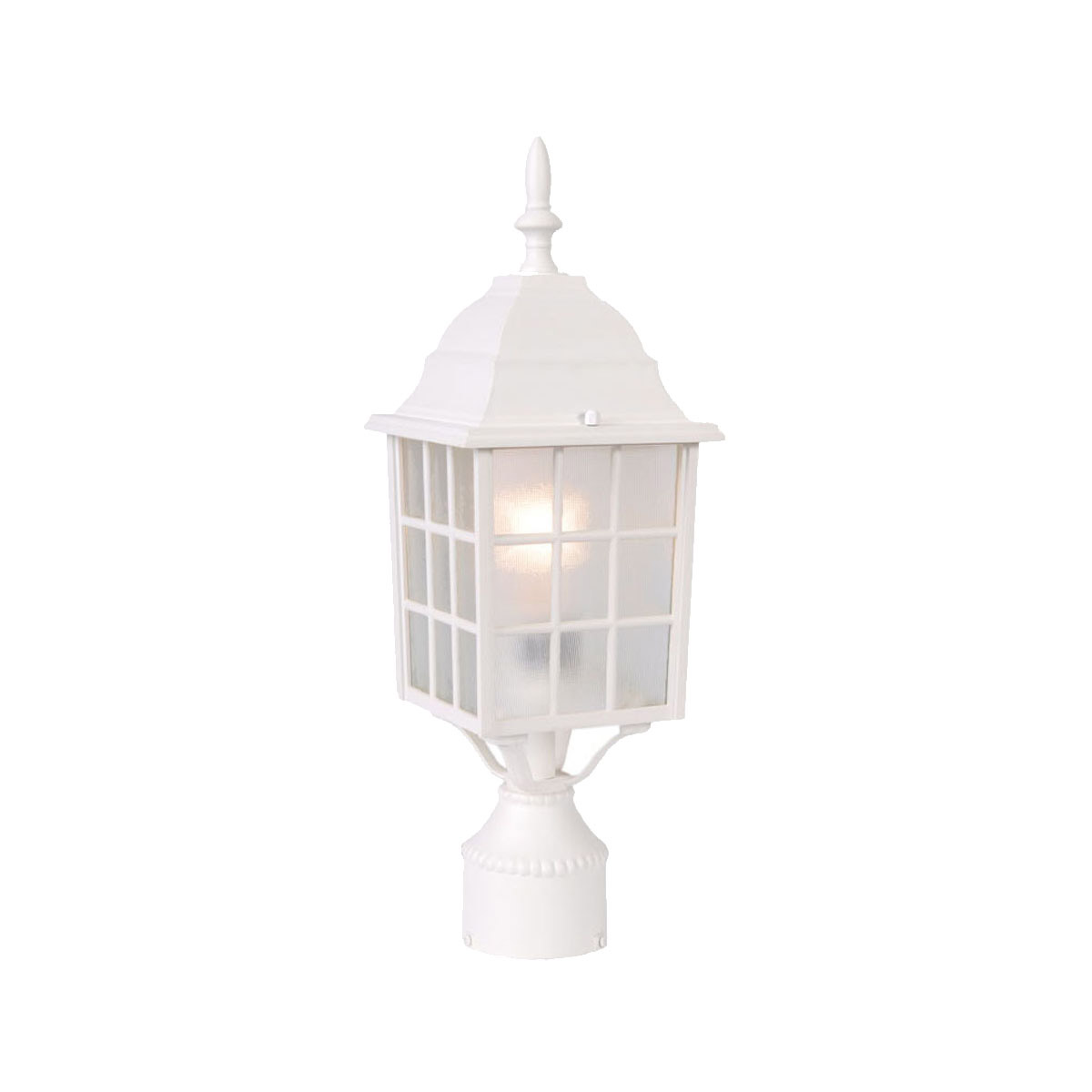 Nautica 1 Light 18 inch Textured White Exterior Post Mount Light