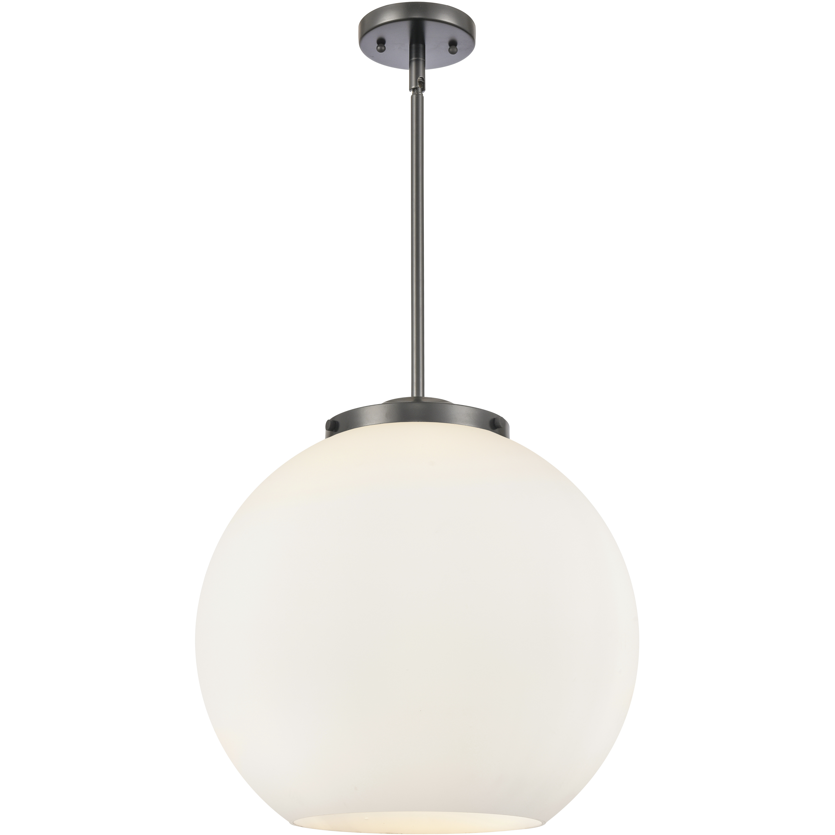 Ballston Athens LED 15.75 inch Matte Black Statement Pendant Ceiling Light in Matte White