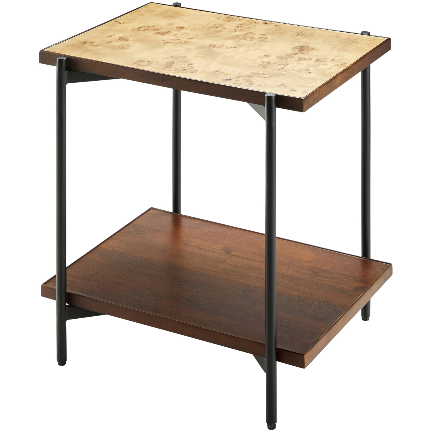 Judith 22 X 22 inch Top: Brown; Base: Gray End Table