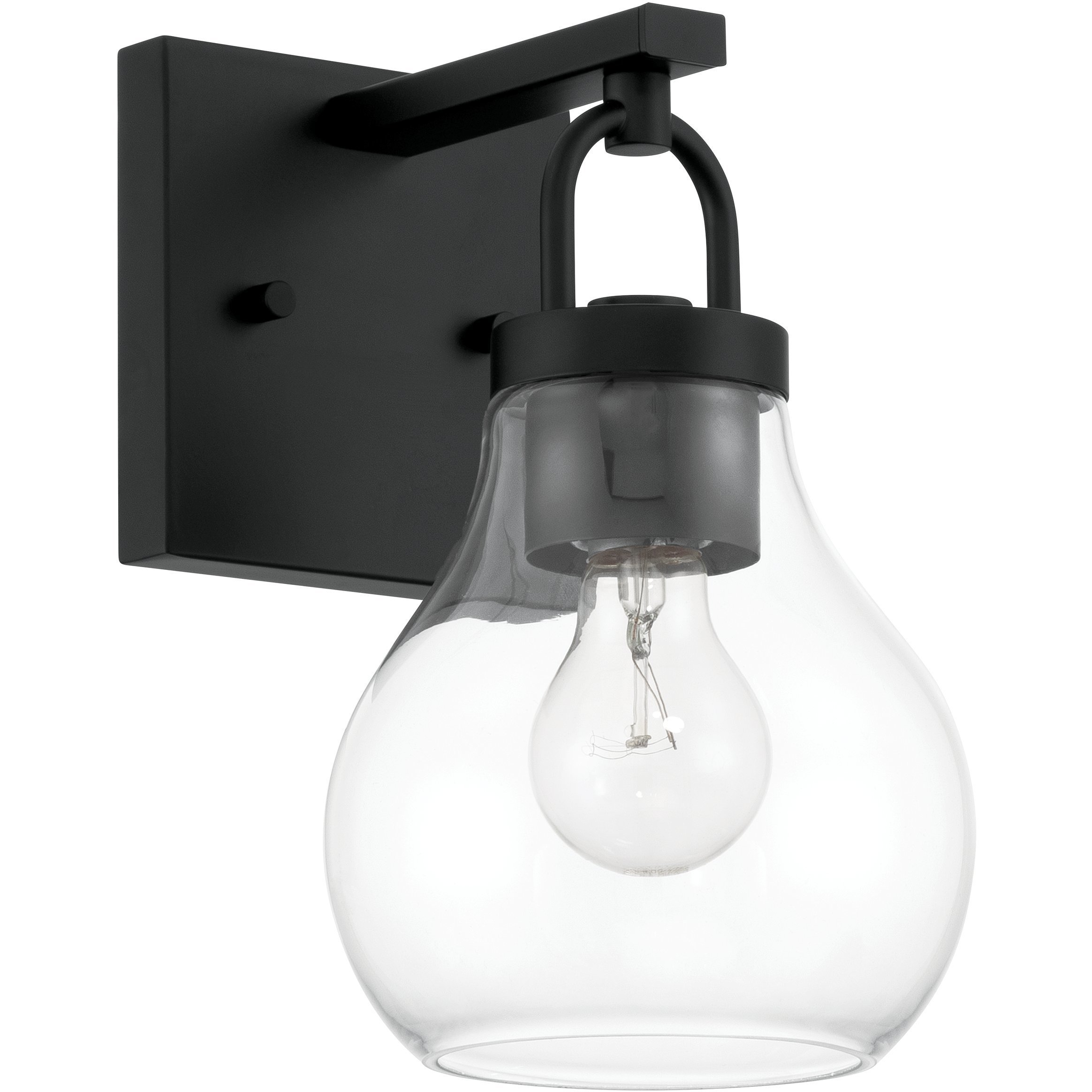 Mansfield 1 Light 7.75 inch Matte Black Vanity Light Wall Light