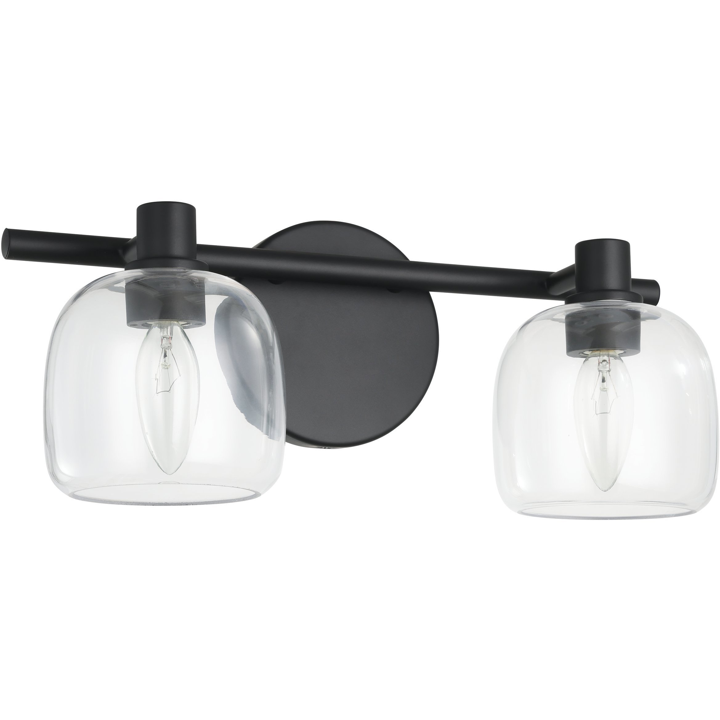 Valentina 2 Light 15 inch Matte Black Vanity Light Wall Light
