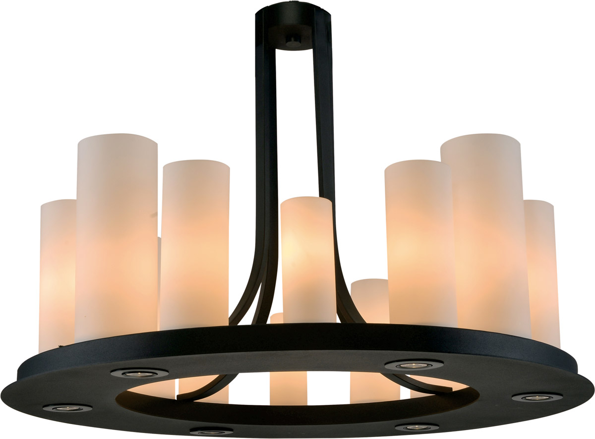 LY Series 32 inch Pendant Ceiling Light, Lights On Bot