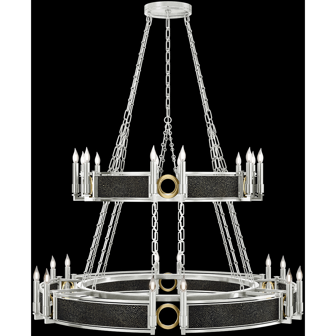 Mirage 24 Light 50 inch Silver Chandelier Ceiling Light