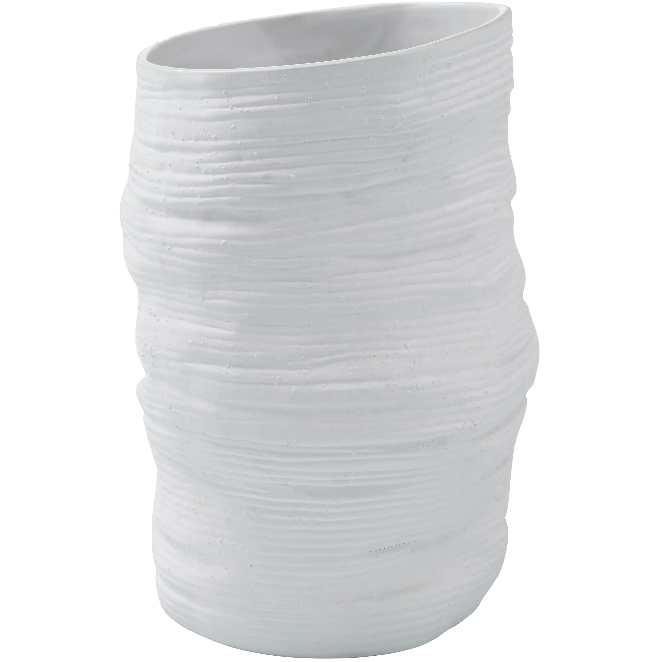 Azures Textured Matte Off-White Planter