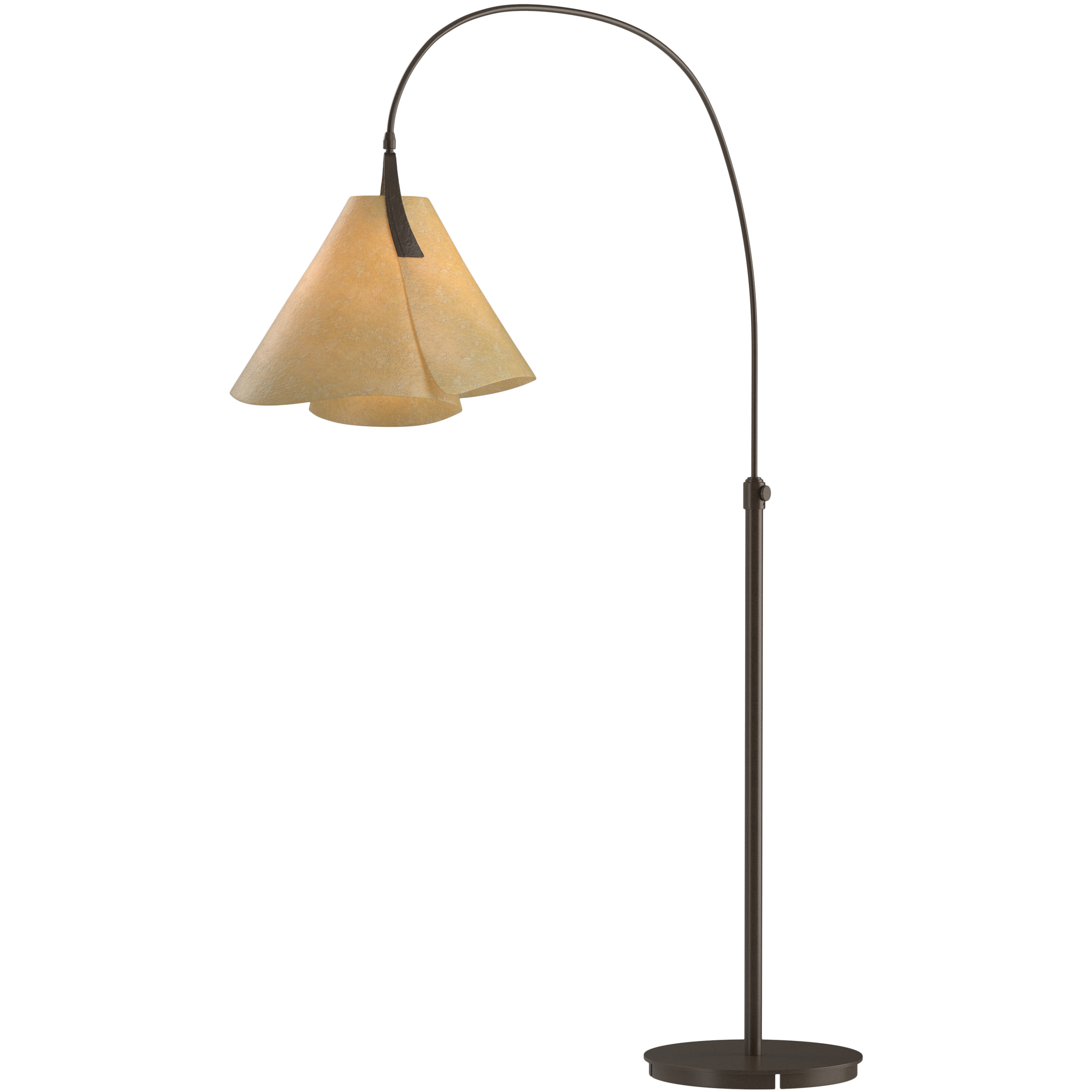 Mobius 66.3 inch 100 watt Bronze Arc Floor Lamp Portable Light in Spun Amber