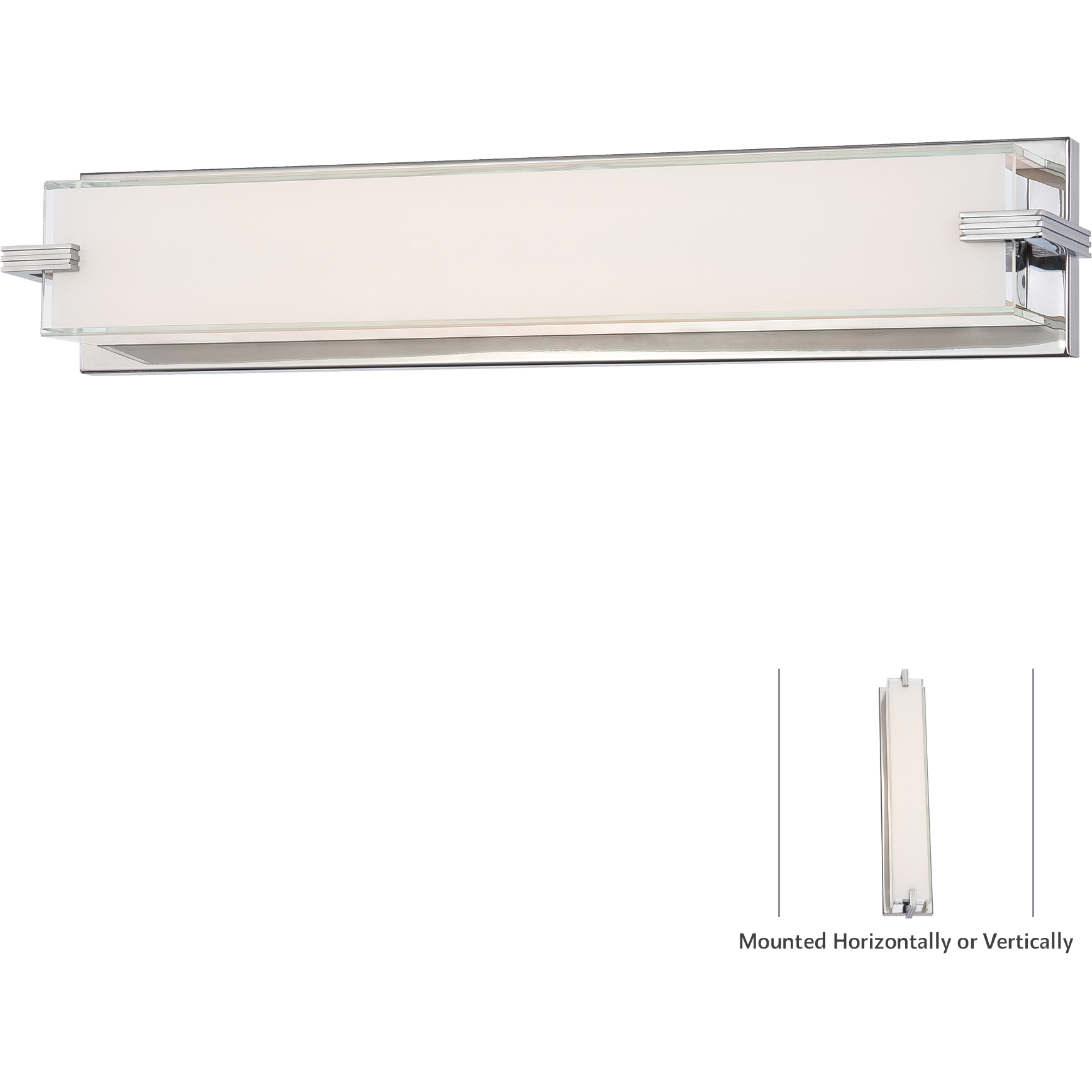 Cubism LED 24 inch Chrome Bath Light Wall Light