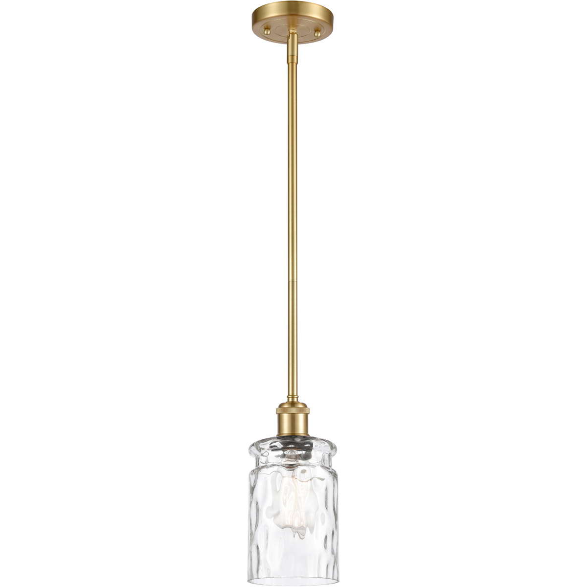 Ballston Candor LED 4.75 inch Satin Gold Pendant Ceiling Light, Ballston