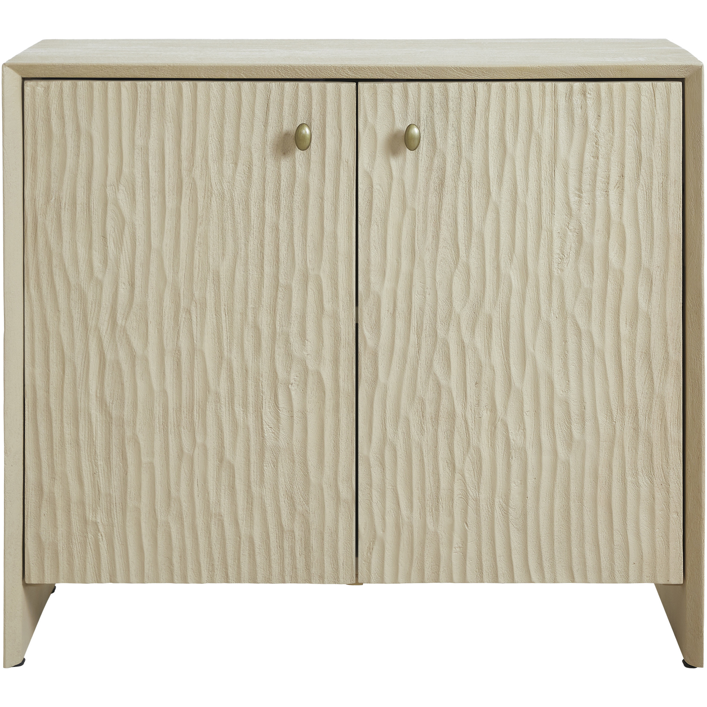 Aida Light Brown and Antique Brass Cabinet