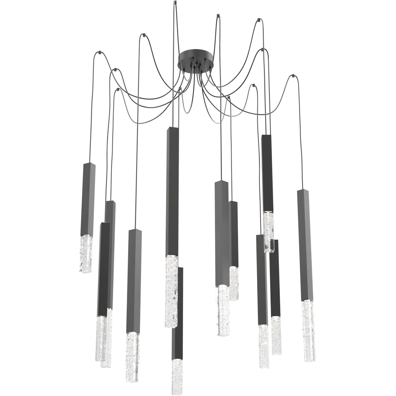 Axis XL LED 11 inch Matte Black Swag Multi-Pendant Ceiling Light