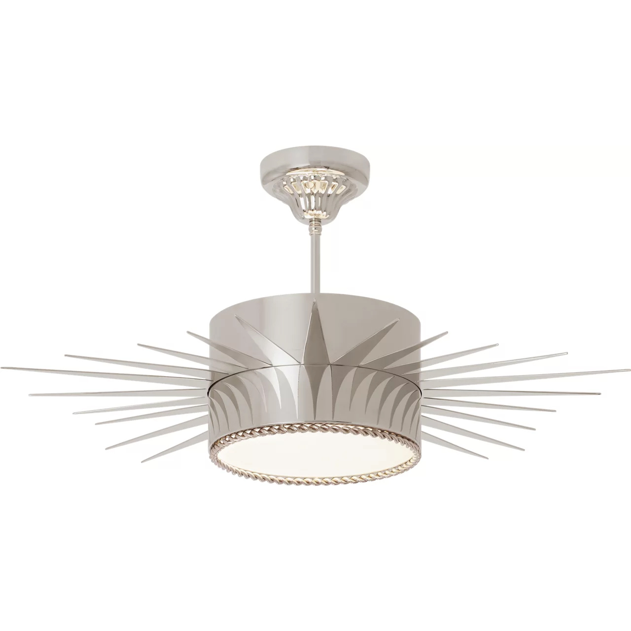 Suzanne Kasler Soleil 2 Light 28 inch Polished Nickel Semi-Flush Mount Ceiling Light, Large