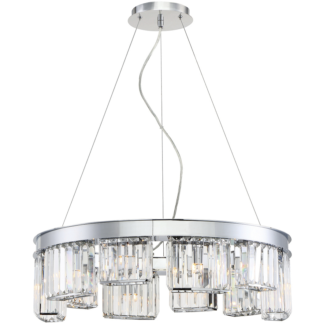 Lumino 10 Light 25.5 inch Chrome Chandelier Ceiling Light