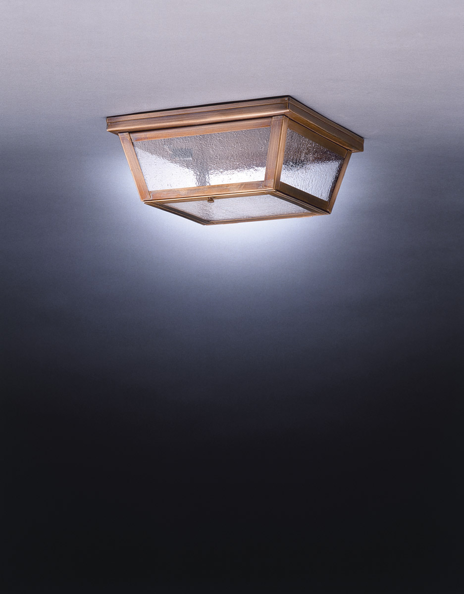Williams 2 Light 11 inch Dark Brass Flush Mount Ceiling Light in Frosted Glass