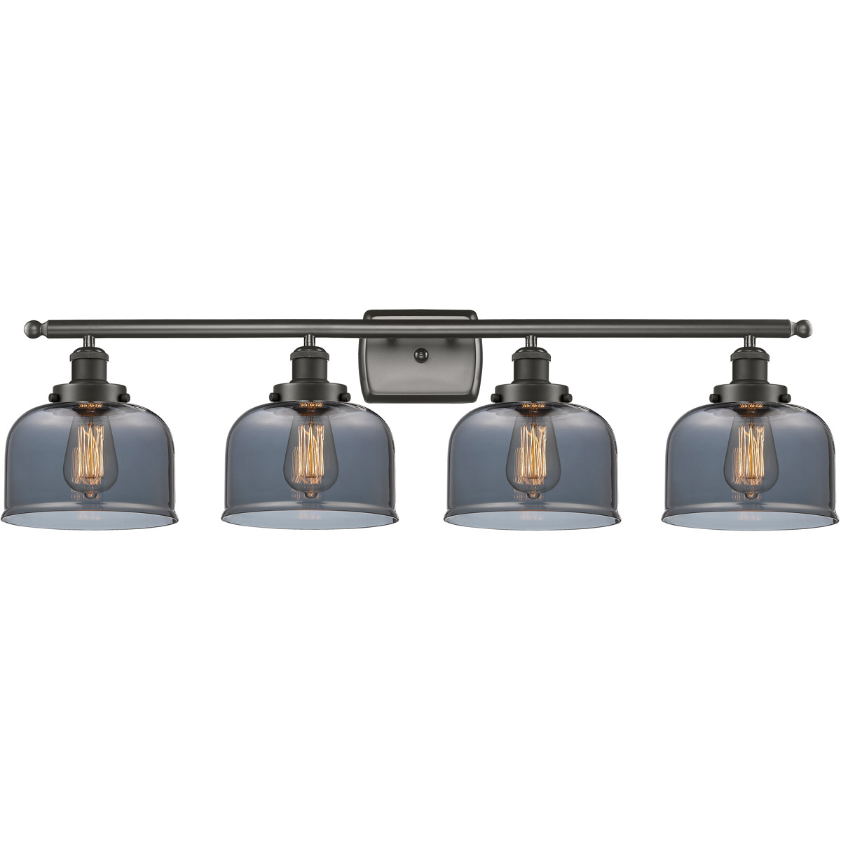 Ballston Large Bell LED 36 inch Oil Rubbed Bronze Bath Vanity Light Wall Light in Plated Smoke Glass, Ballston