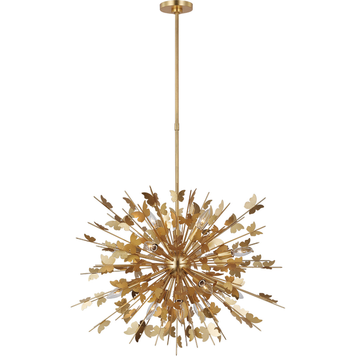 Julie Neill Farfalle LED 30 inch Gild Chandelier Ceiling Light, Medium