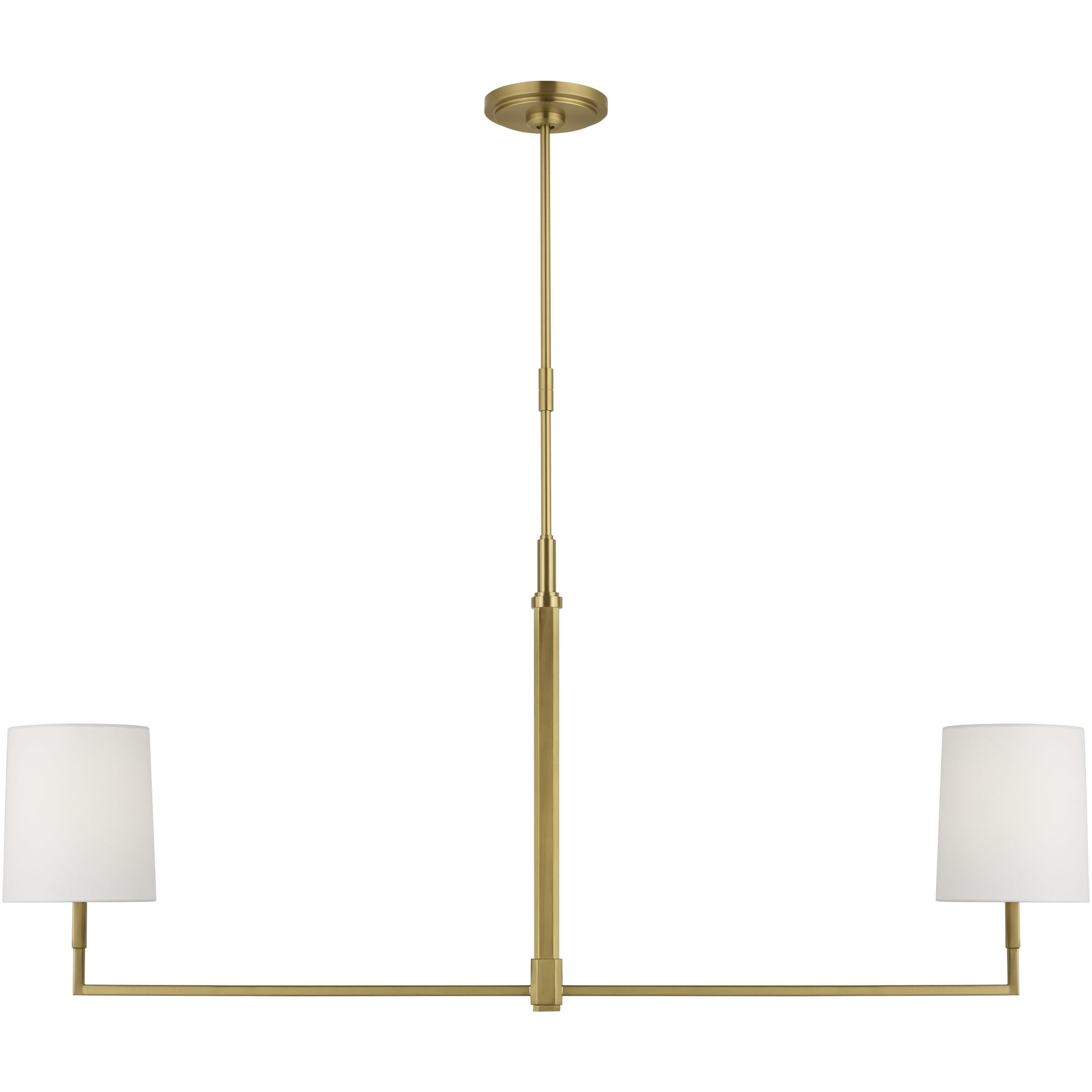 TOB by Thomas O'Brien Danica 2 Light 50 inch Burnished Brass Linear Chandelier Ceiling Light