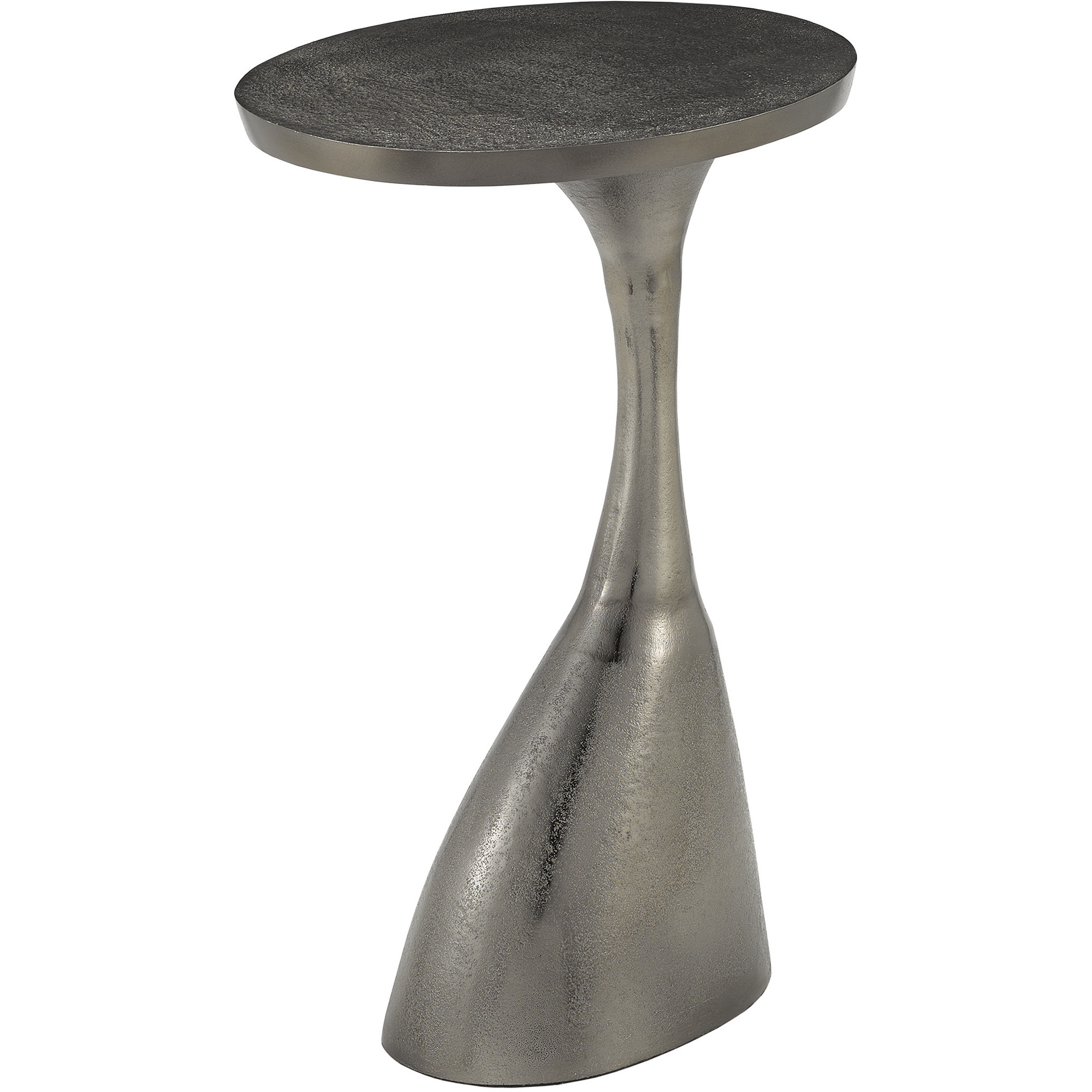 Ishaan 24 X 13 inch Black Nickel Accent Table