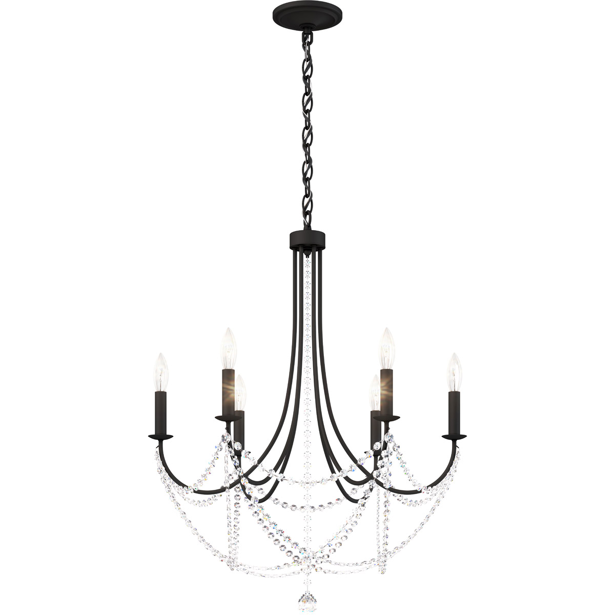 Verdana 6 Light Black Chandelier Ceiling Light