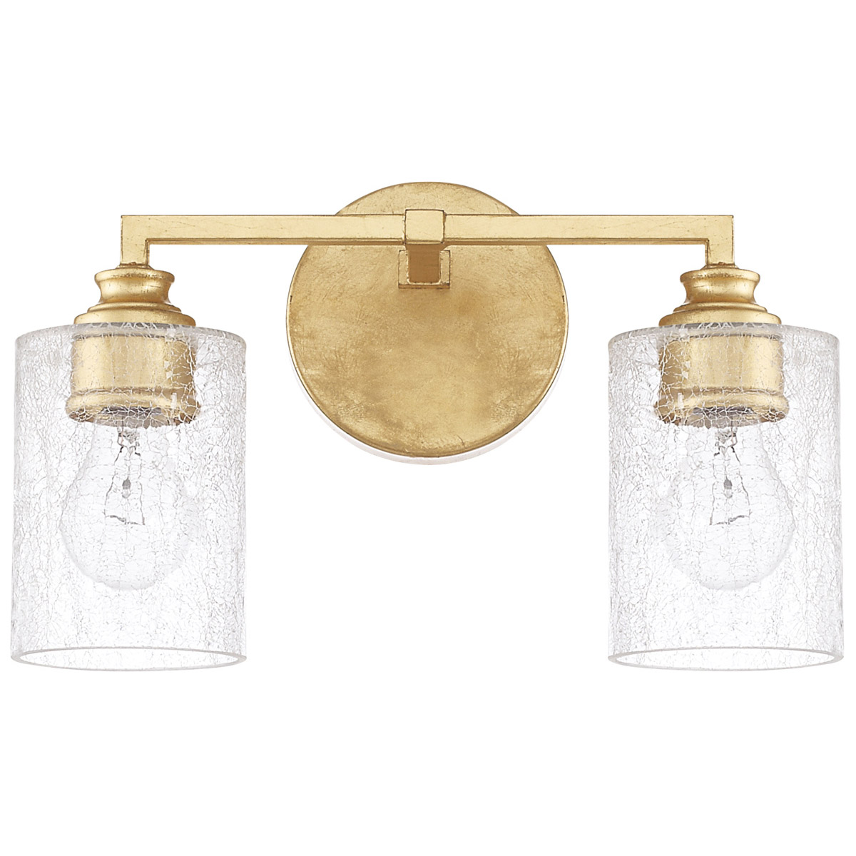 Milan 2 Light 13.25 inch Capital Gold Vanity Light Wall Light