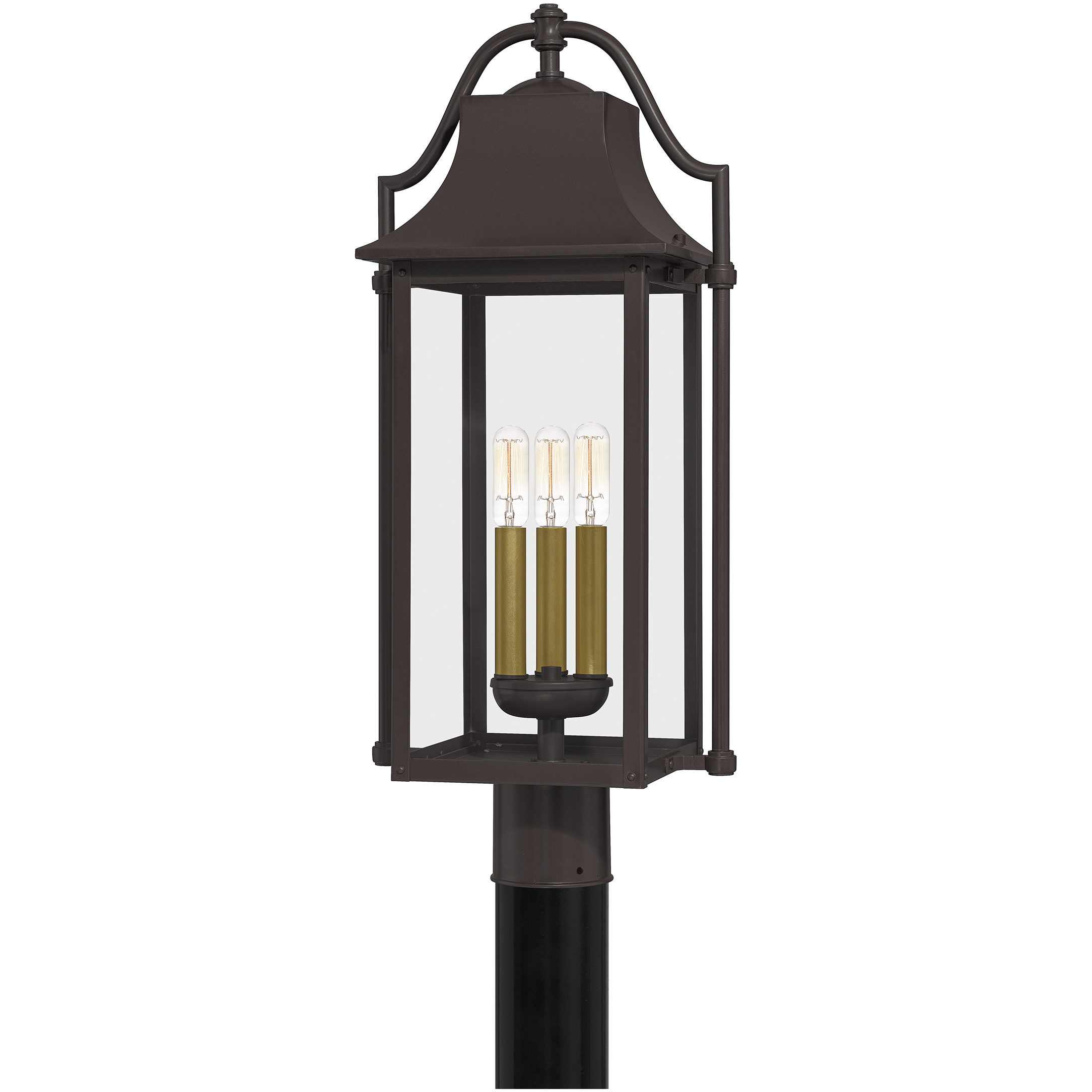 Manning 3 Light 24 inch Western Bronze Outdoor Post Lantern