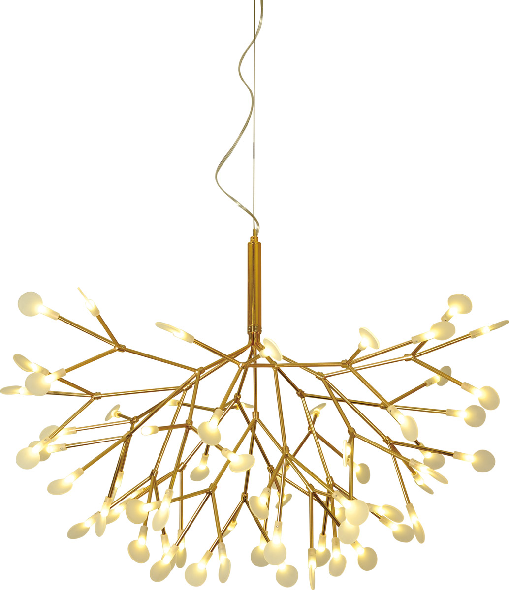 Fl Series 31.5 inch Nickel Metal Pendant Ceiling Light, Shiney Nickel Frame