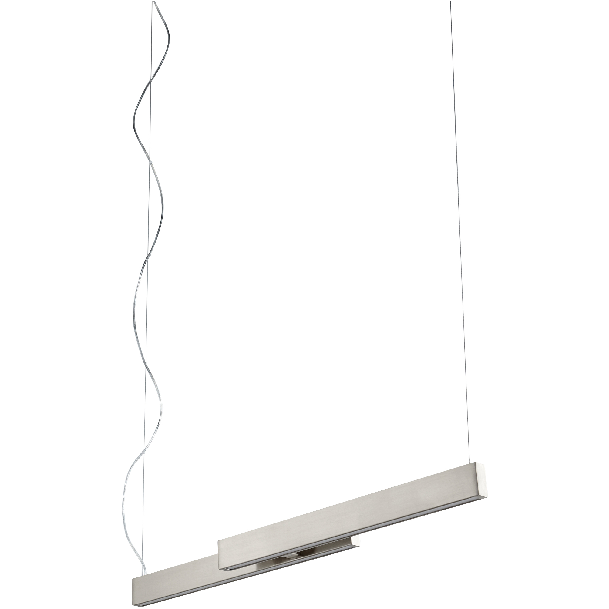 Klone 2 Light Satin Nickel Pendant Ceiling Light