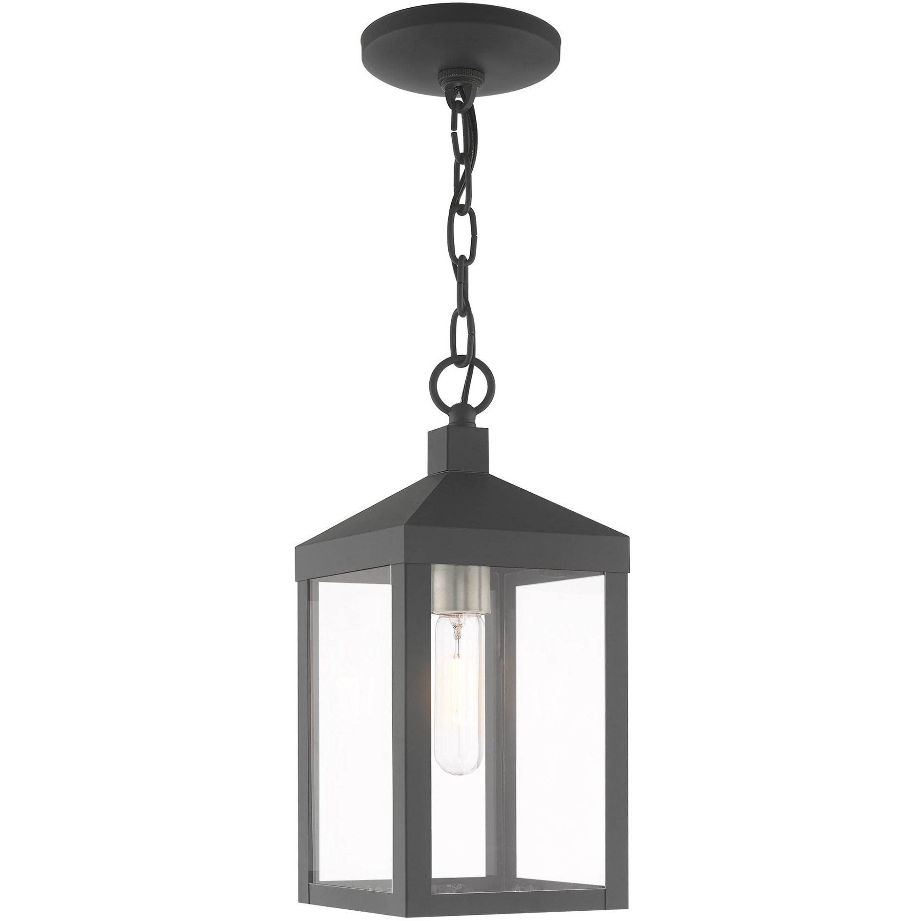 Nyack 1 Light 6.25 inch Scandinavian Gray Outdoor Pendant Lantern