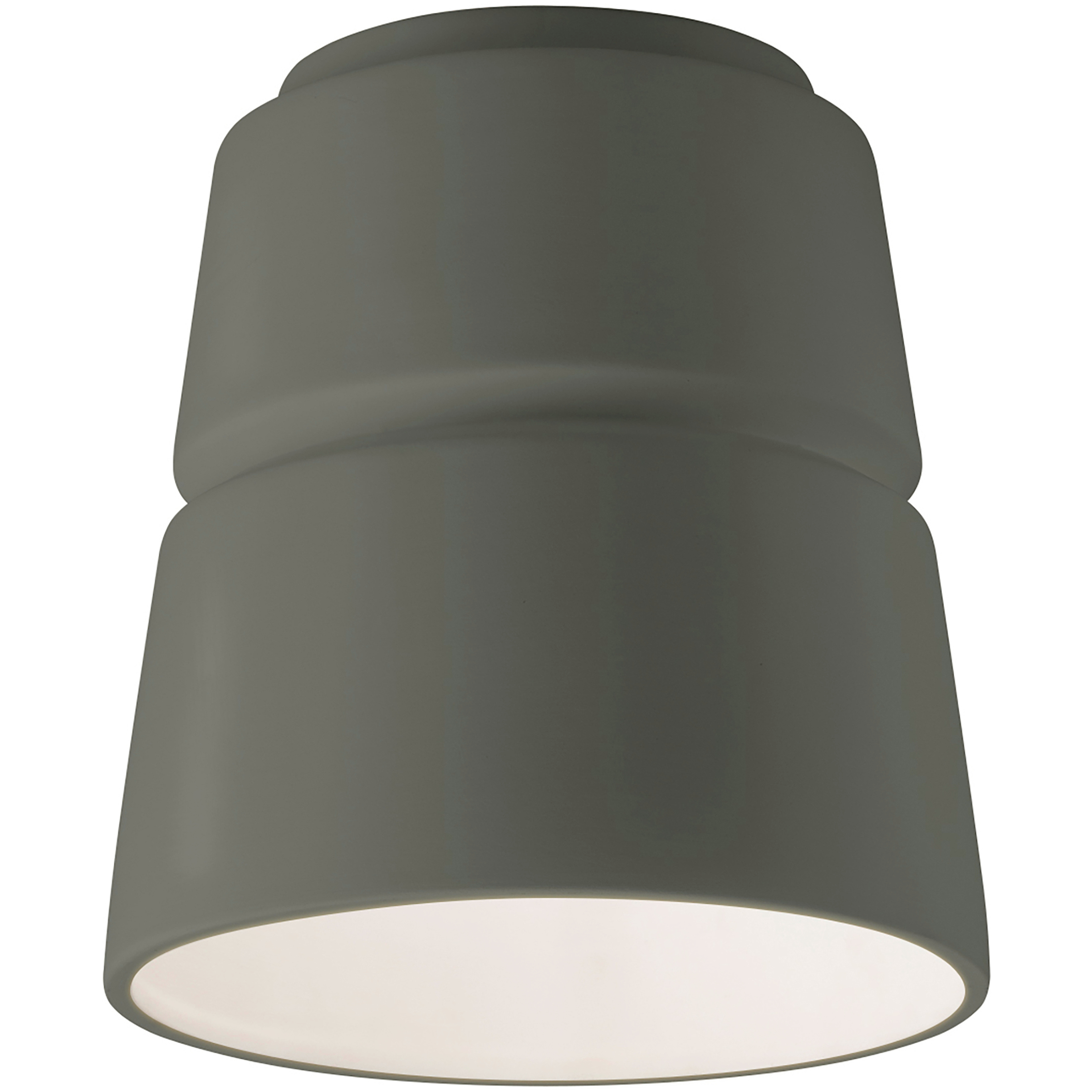 Radiance Collection LED 7.5 inch Pewter Green Outdoor Flush-Mount