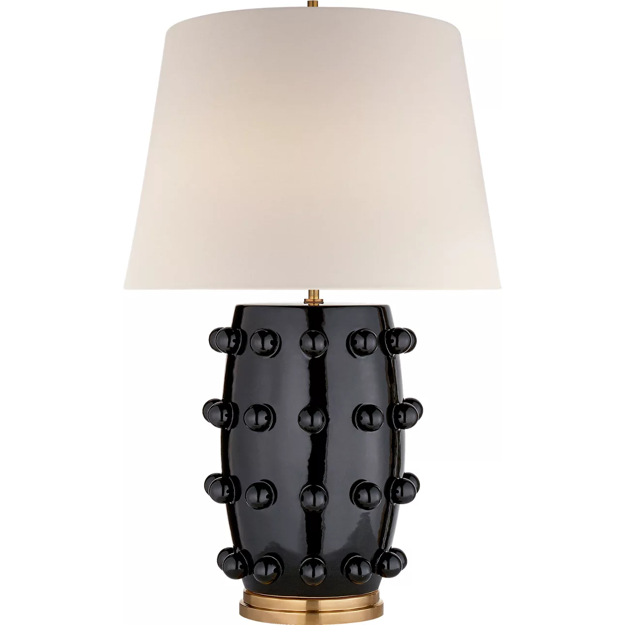 Kelly Wearstler Linden 26.5 inch 75 watt Black Porcelain Table Lamp Portable Light, Medium