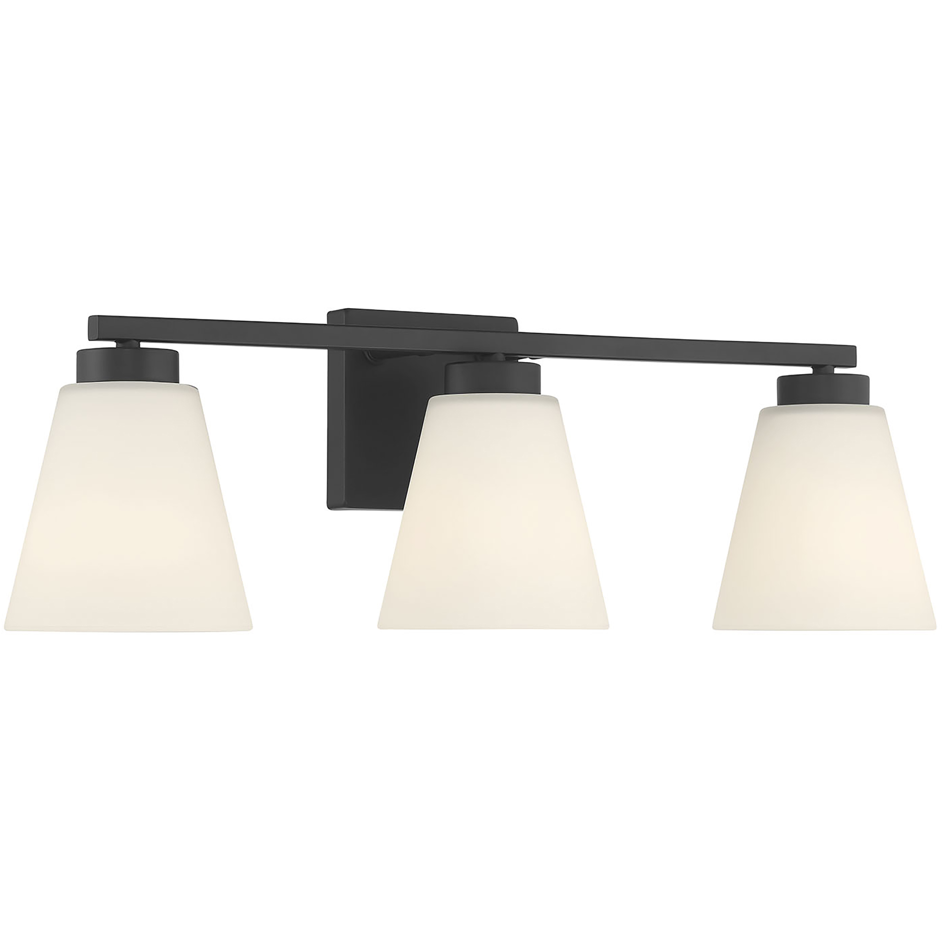 Strayhan 3 Light 22 inch Matte Black Bathroom Vanity Light Wall Light