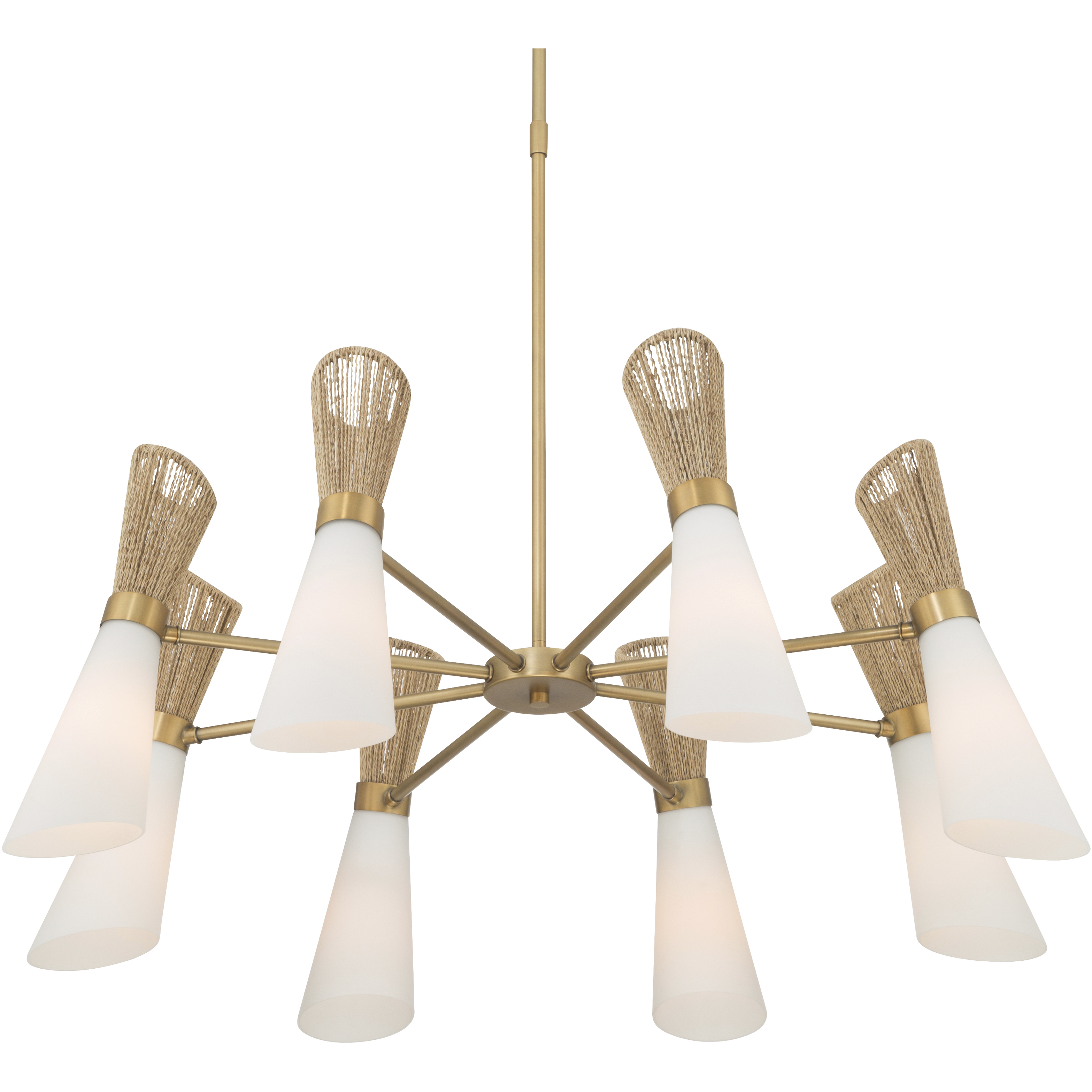 Vantrel 8 Light 36 inch Legacy Brass Chandelier Ceiling Light