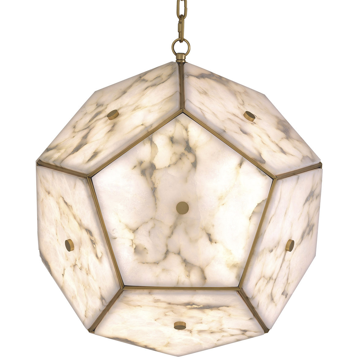 Gallo 6 Light 23.62 inch Antique Brass and Alabaster Pendant Ceiling Light
