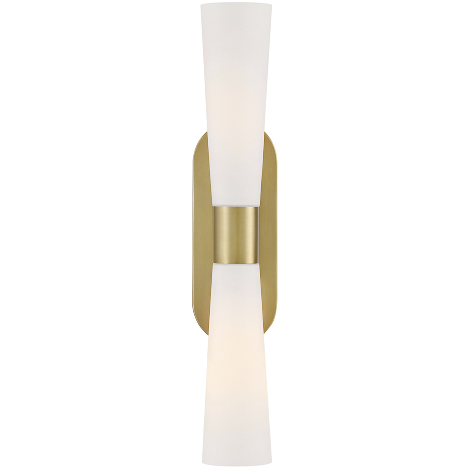 Beau 2 Light 5.25 inch Lacquered Brass Linear Bath Sconce Wall Light