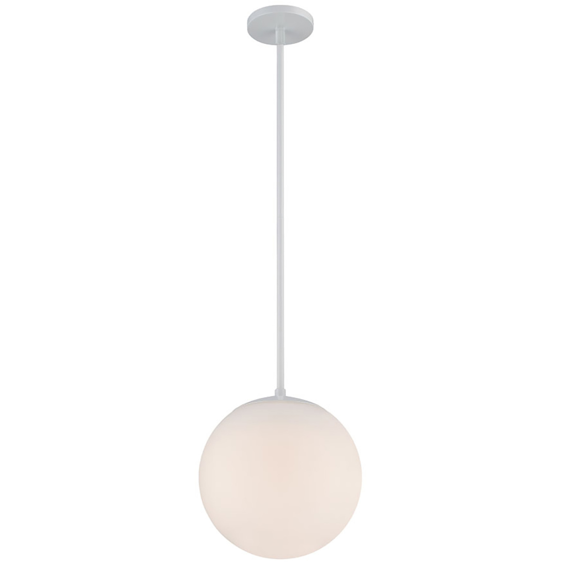 Niveous LED 10 inch White Pendant Ceiling Light in 3000K, dweLED
