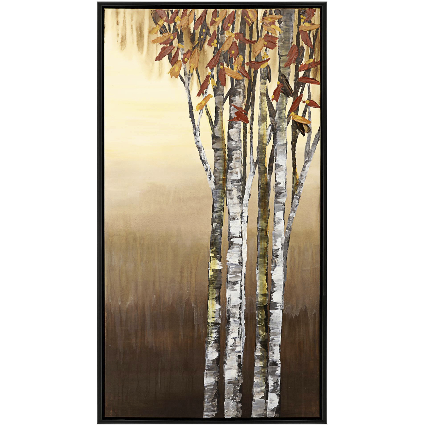 Wind in the Trees Brown and Orange and Neutral Canvas, The Studio
