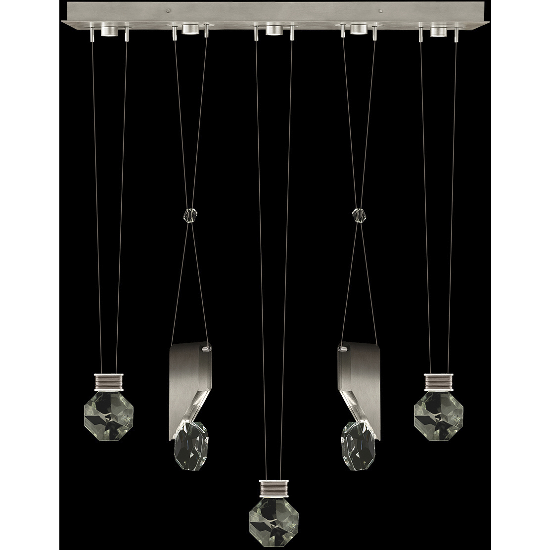 Aria 10 Light 43 inch Silver Pendant Ceiling Light