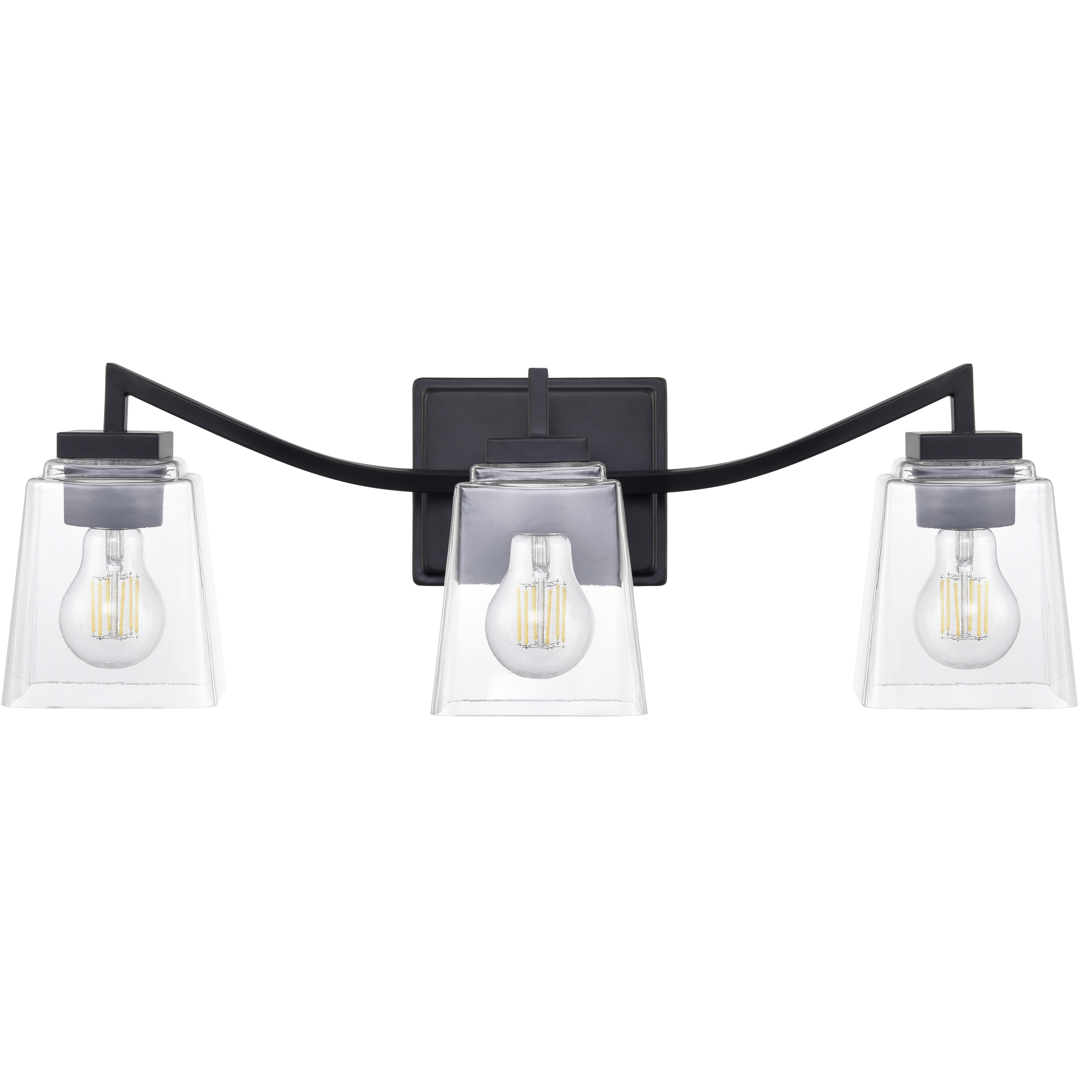 Avenna 3 Light 23.5 inch Matte Black Bathroom Vanity Light Wall Light