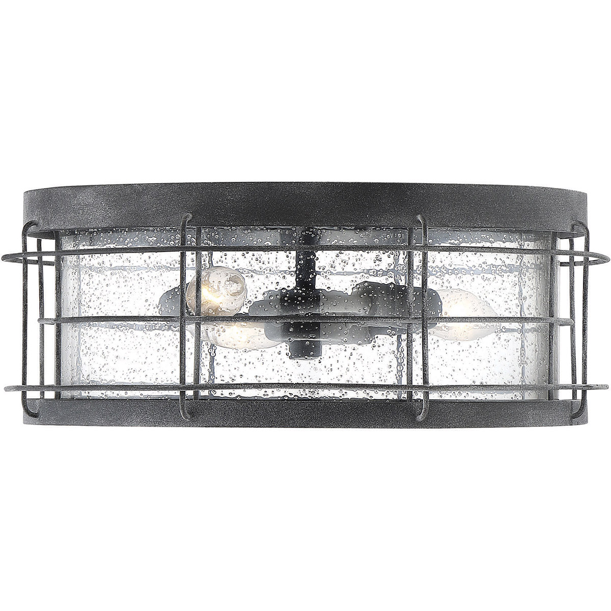 Fletcher 3 Light 14.25 inch Oxidized Black Outdoor Flush Mount