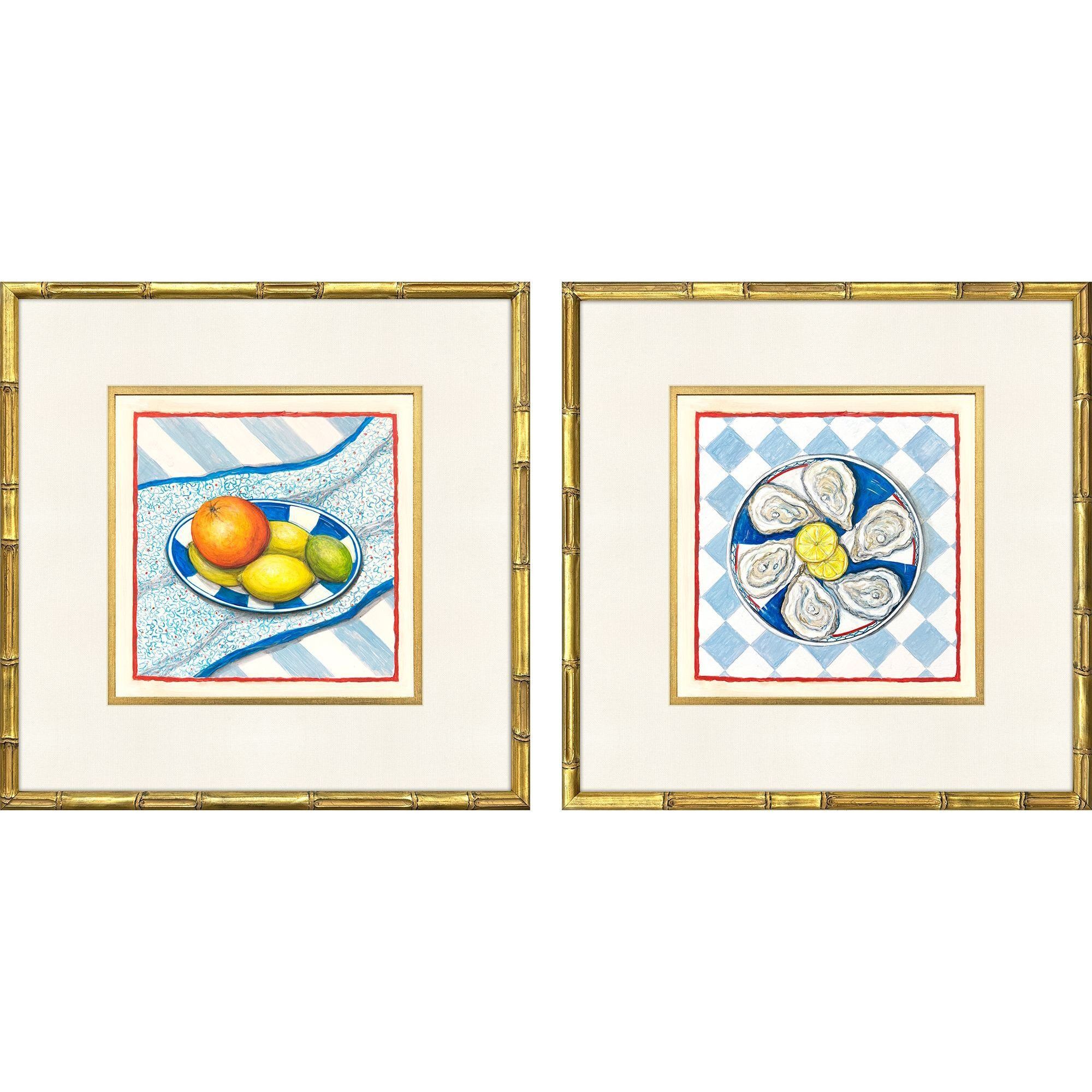 Cena Italiana Blue and Green and Red and Yellow Framed Art