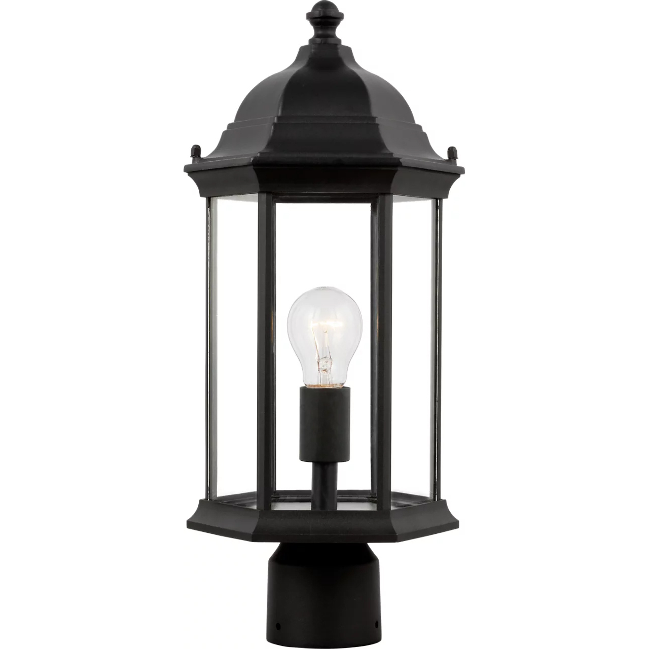 Sevier 1 Light 17.75 inch Black Outdoor Post Lantern, Medium