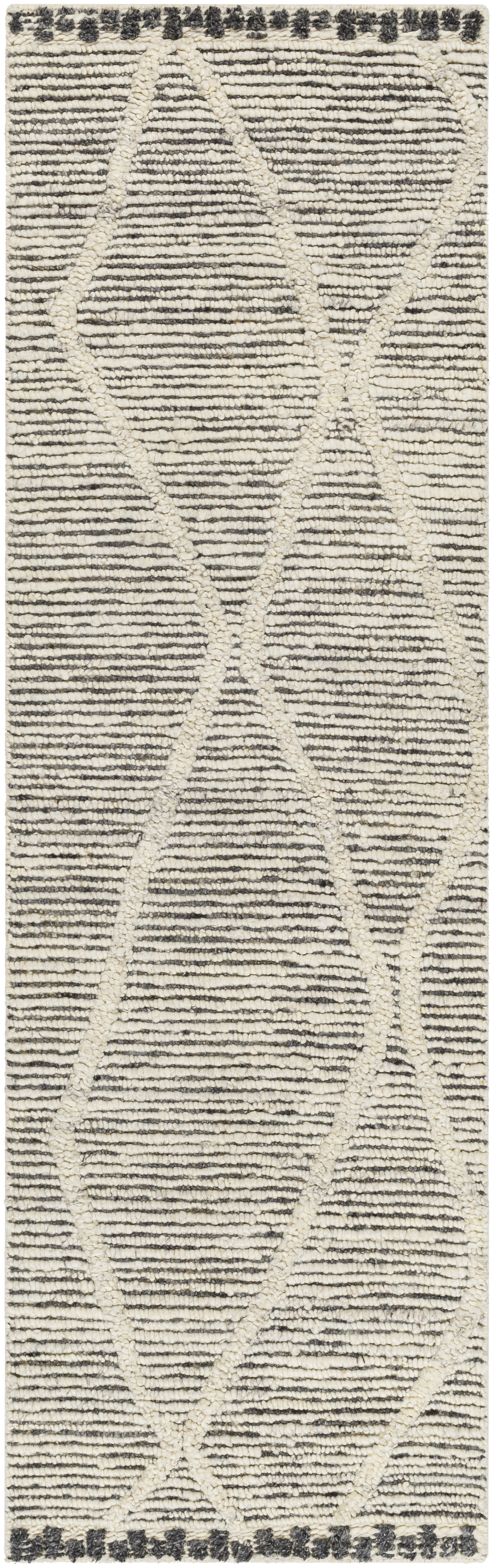 Manisa 96 X 30 inch Black Rug, Runner