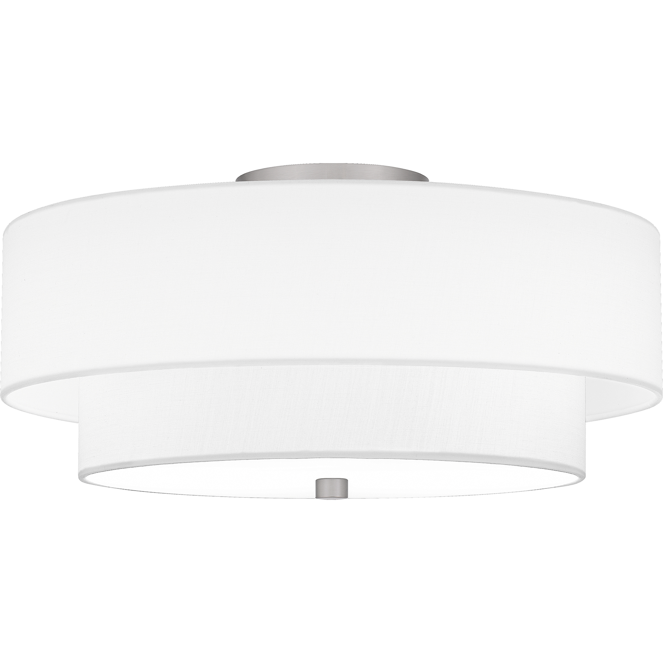 Prewett 2 Light 16 inch Brushed Nickel Semi-Flush Mount Ceiling Light