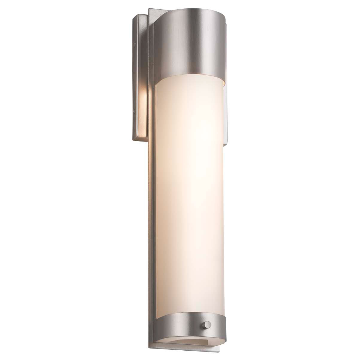 Fusion LED 5 inch Matte Black ADA Wall Sconce Wall Light in Opal