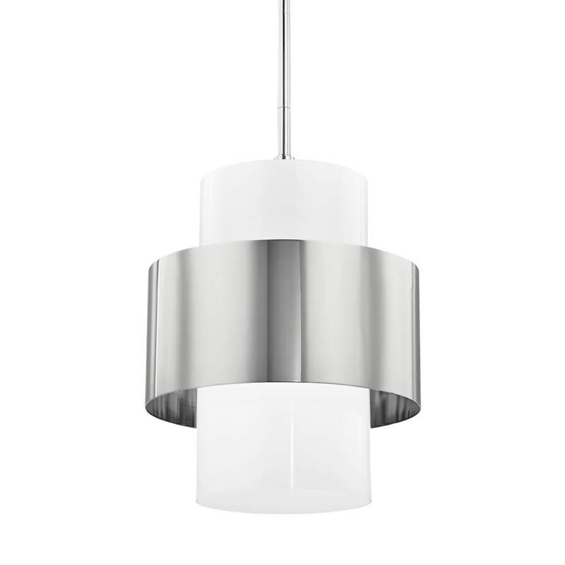 Corinth 1 Light 15.5 inch Polished Nickel Pendant Ceiling Light