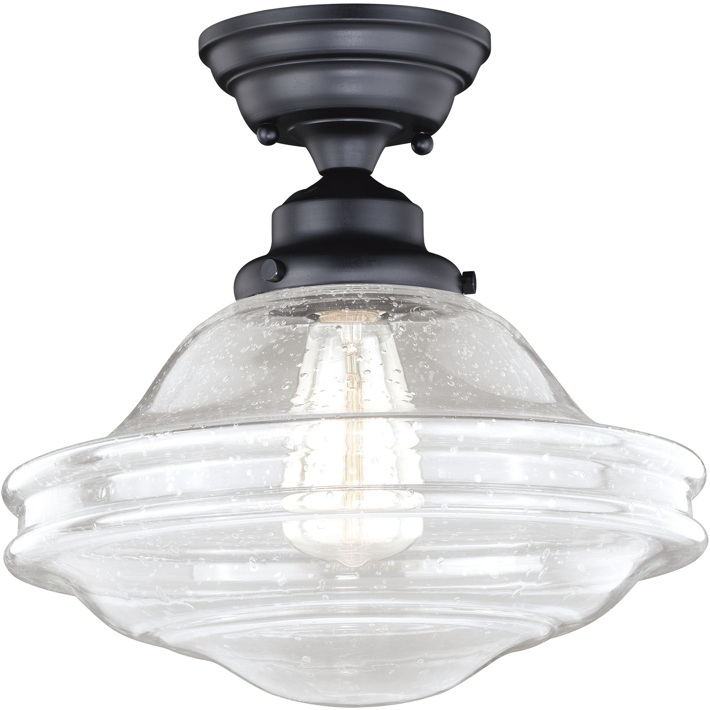 Huntley LED 12 inch Oil Rubbed Bronze Semi-Flush Mount Ceiling Light